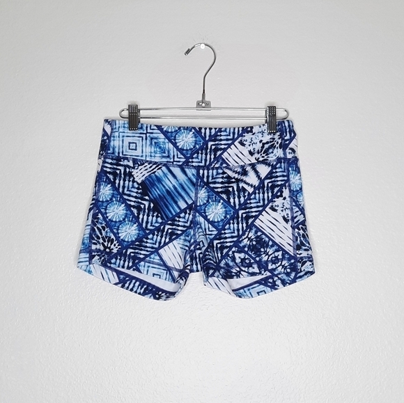 Athleta Blue Tie-Dye Multi Shorts S - Picture 2 of 7